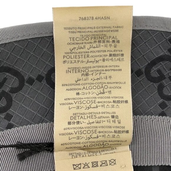 GUCCI hat cap 7683784HA5N1161M polyester Gray NEW Women 1 - Picture 8 of 8